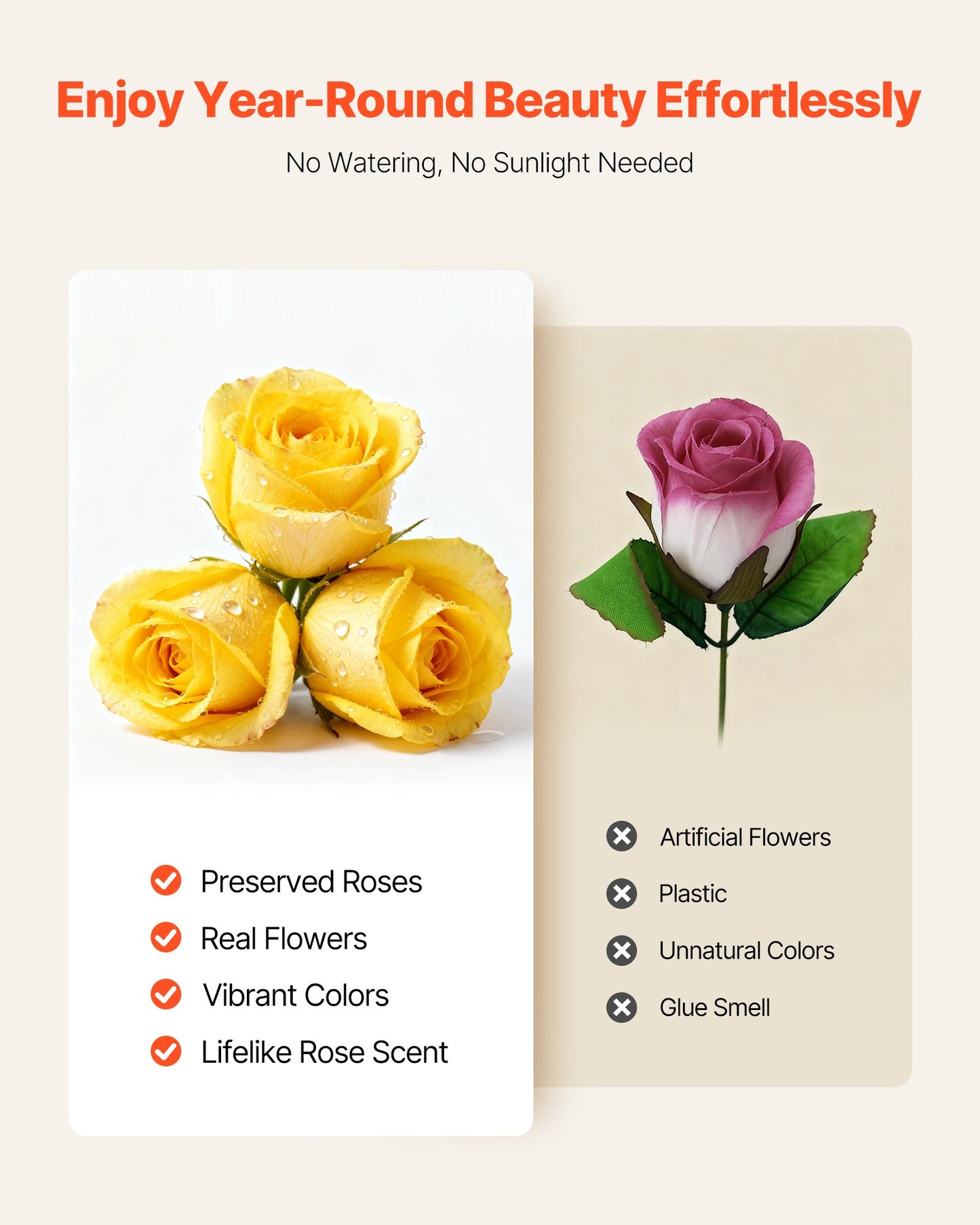 Forever Flowers, 27 Preserved Roses In A Heart Shape Box, Eternal Flowers Immortal Yellow Bouquet