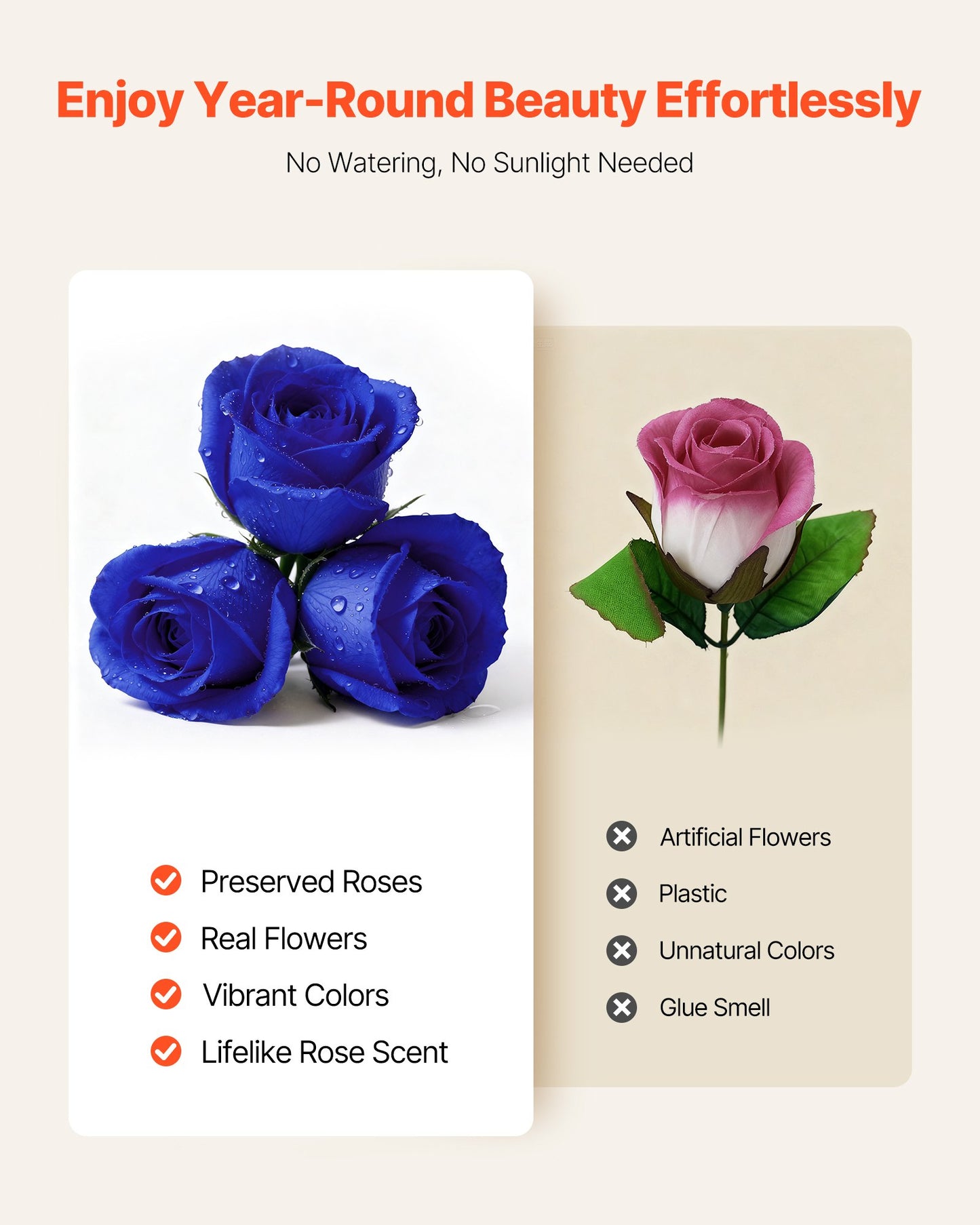 Forever Flowers, 27 Preserved Roses In A Heart Shape Box, Eternal Flowers Immortal Royal Blue Bouquet
